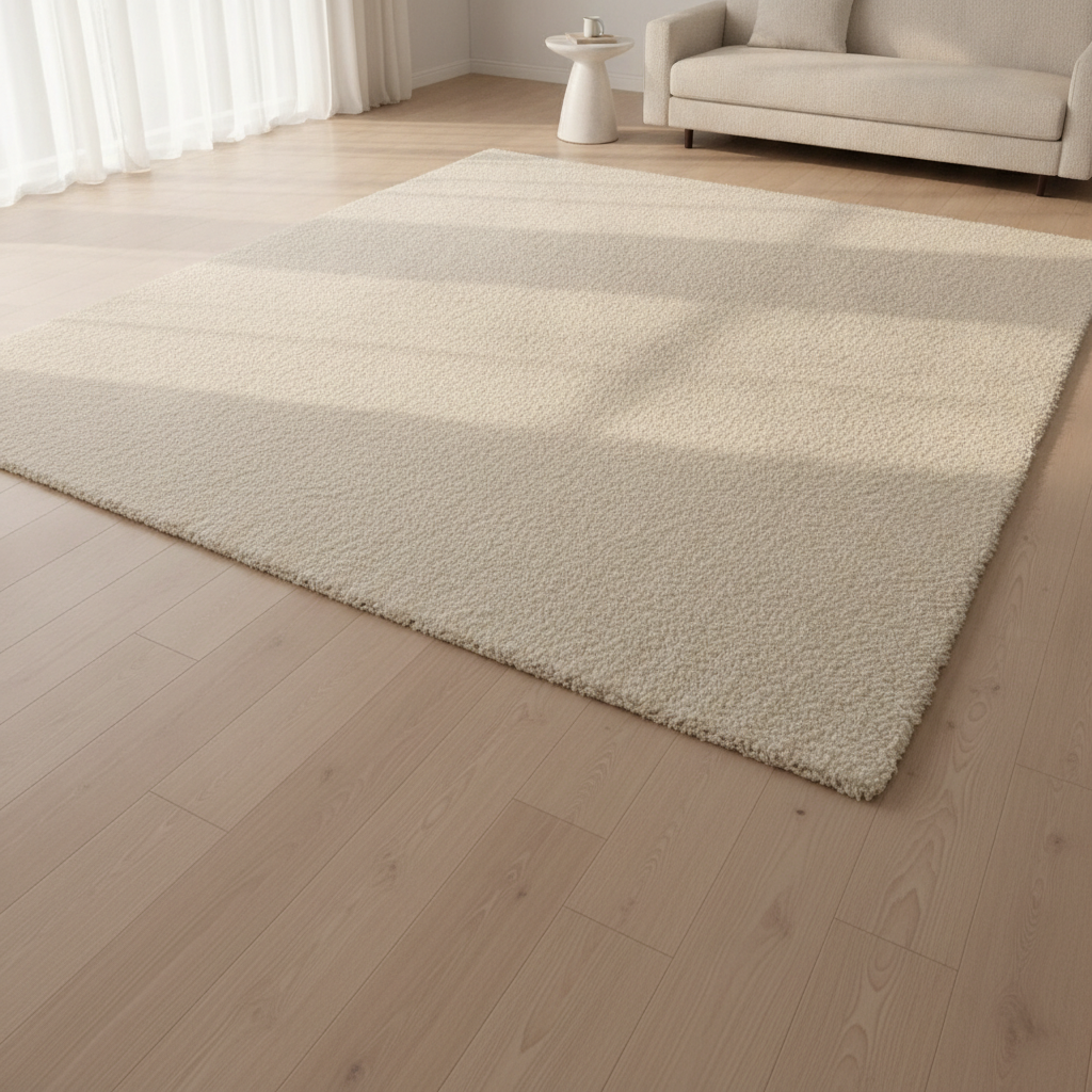 Clean protected wool rug